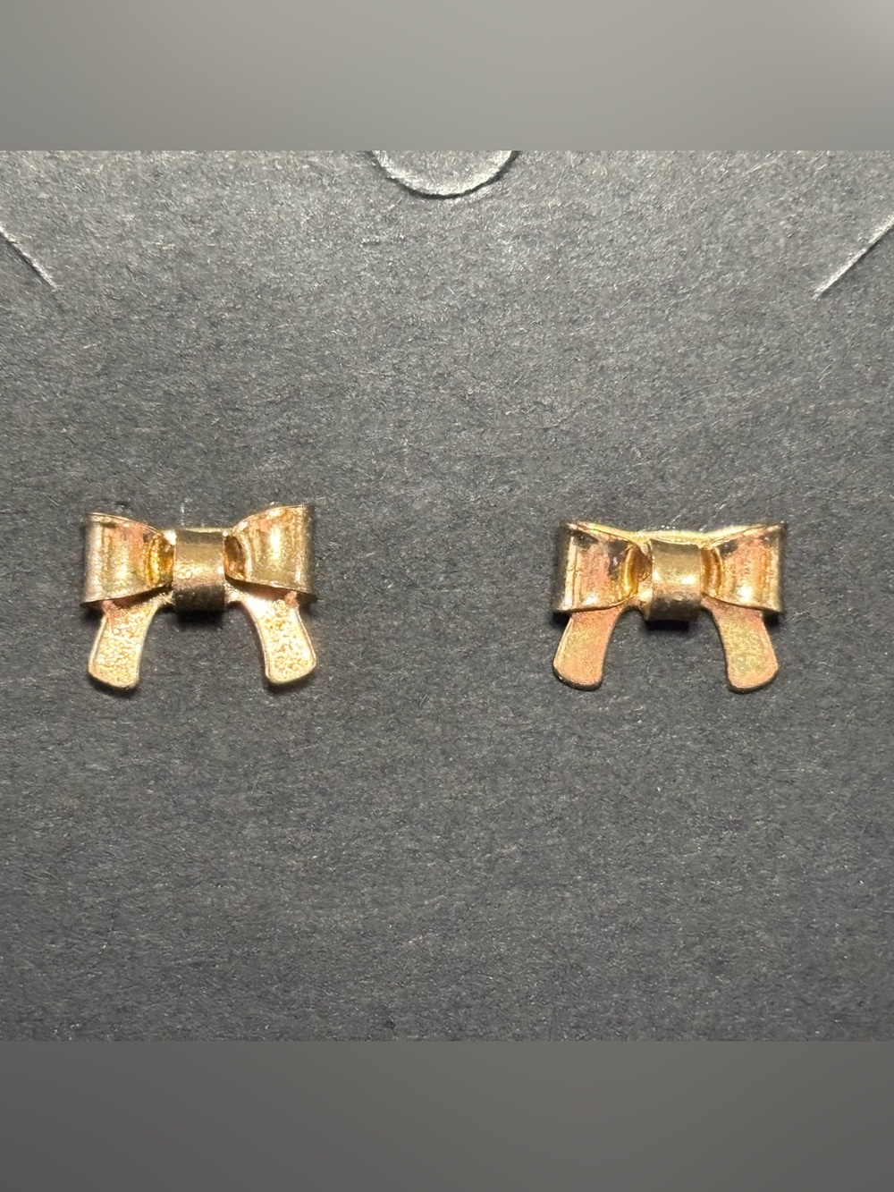 Gold Tone Bow Stud Earrings for Women